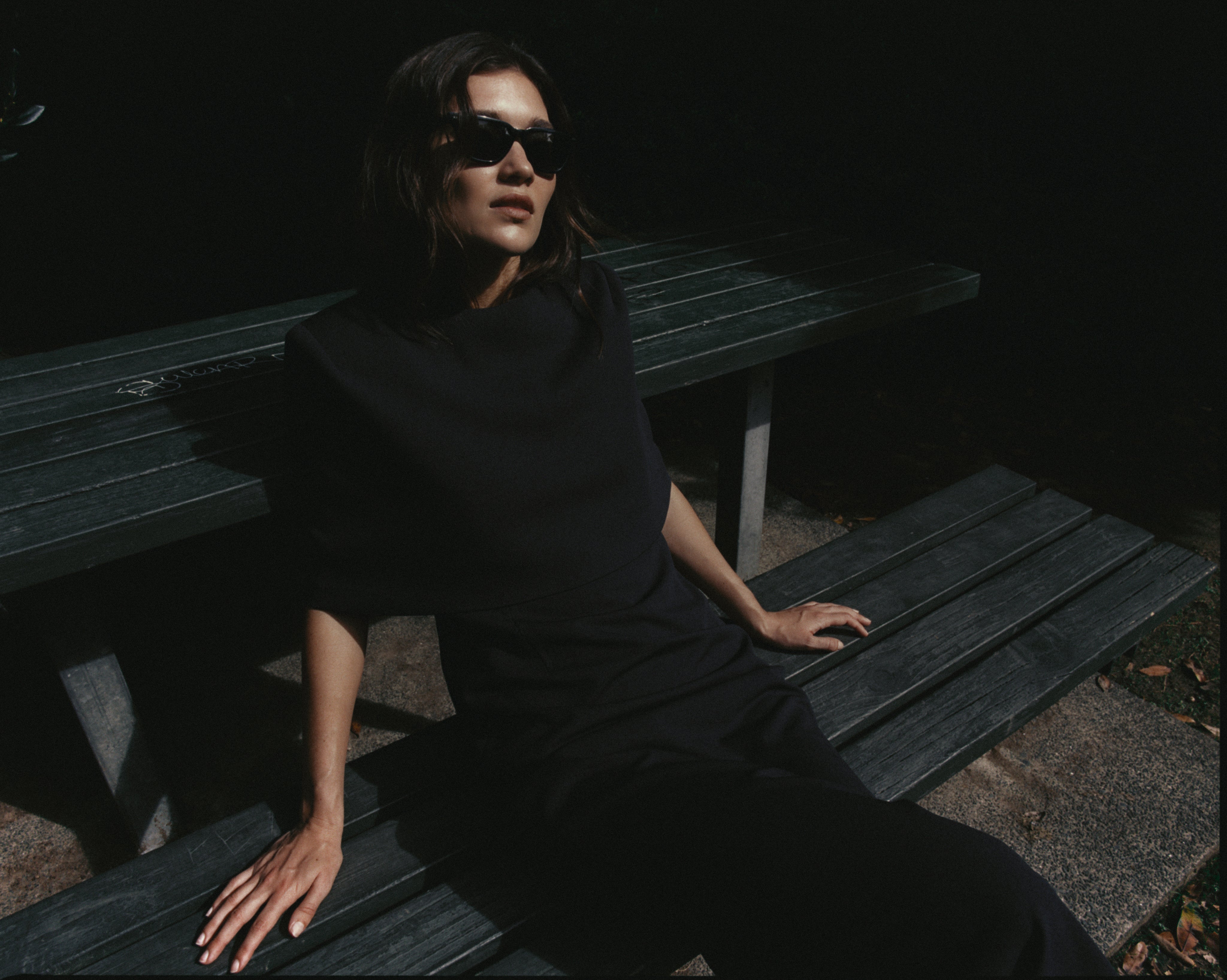 Column Cape Dress