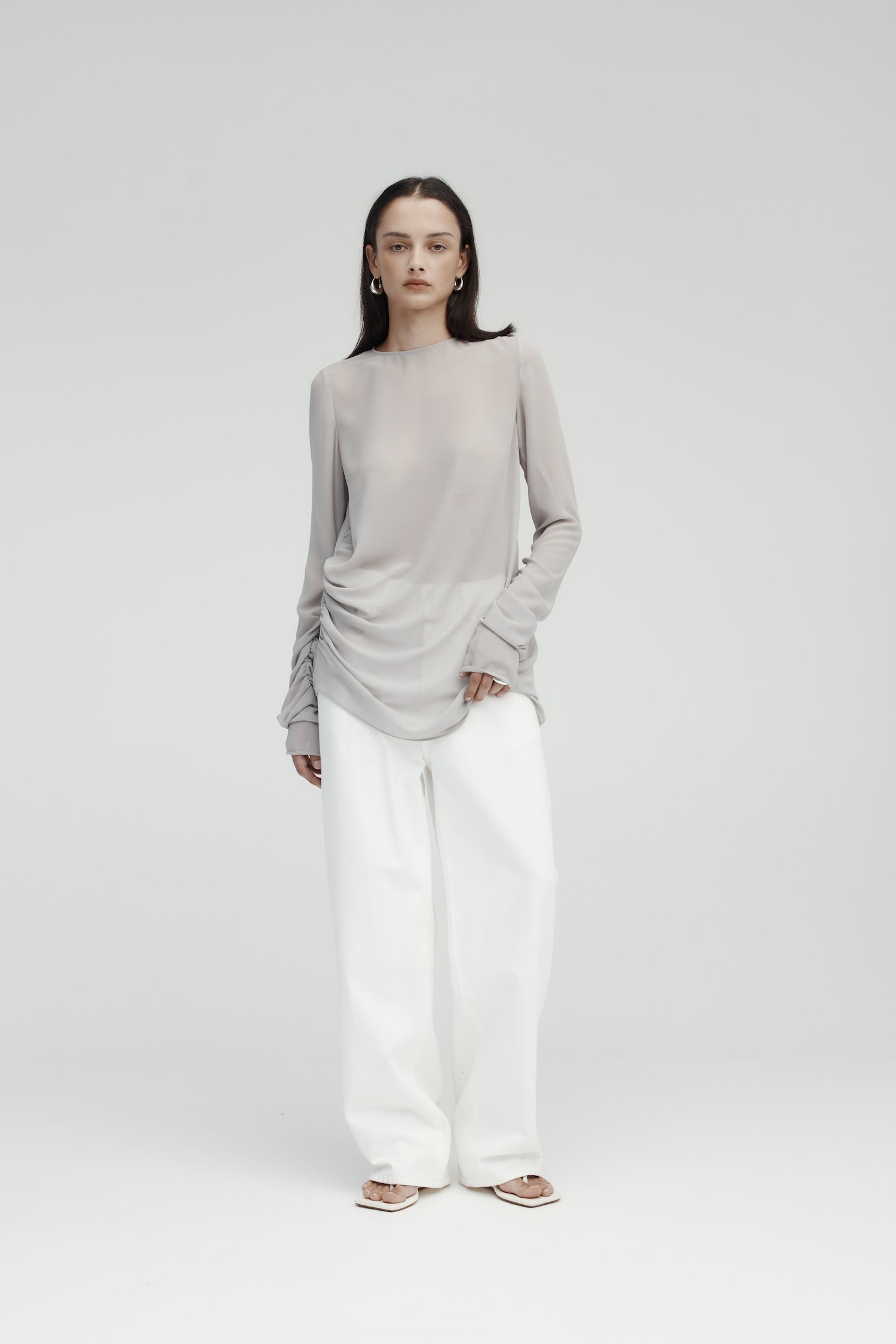 Long Sleeve Draped Top