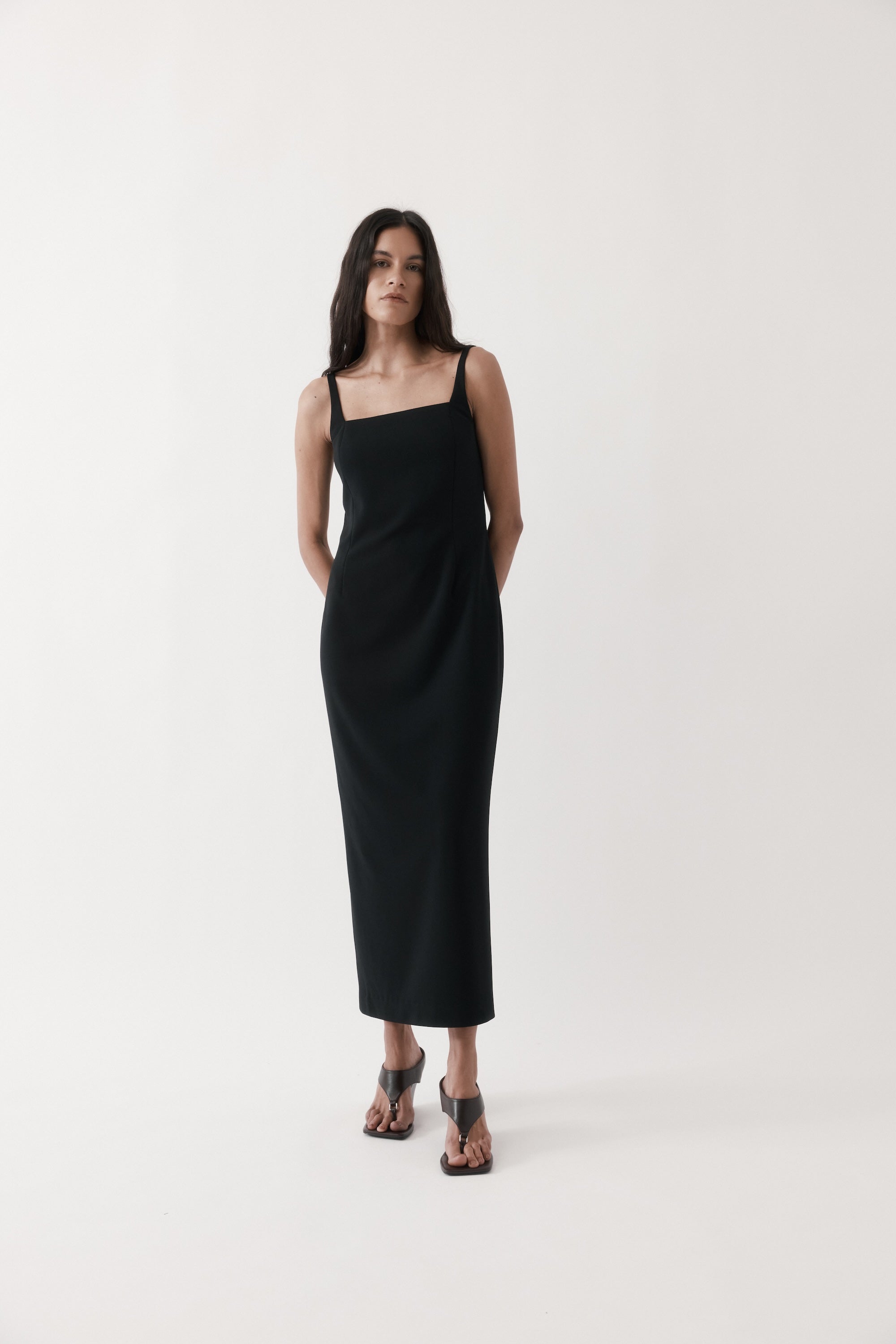 Column Cape Dress