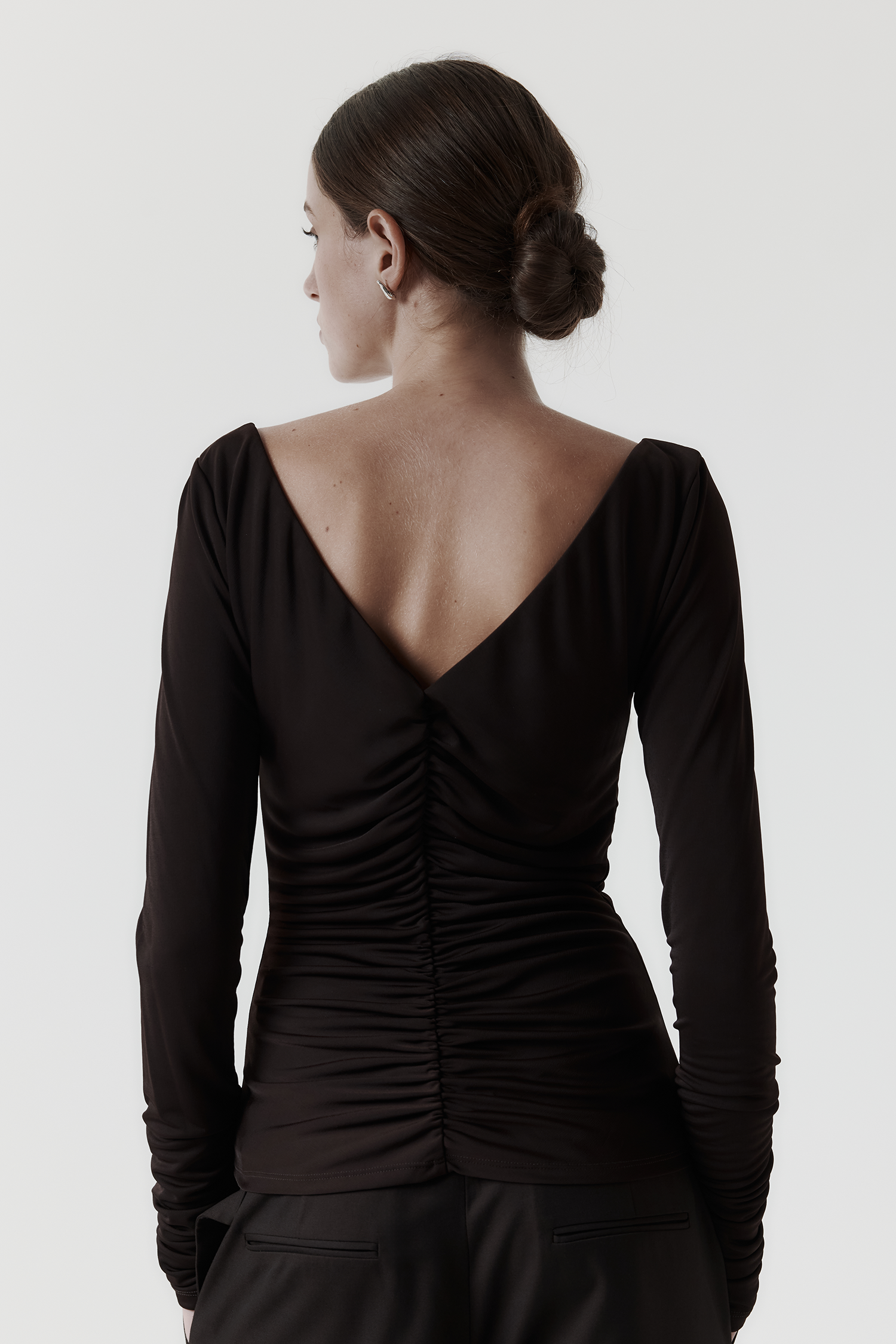 Ruched Long Sleeve Top