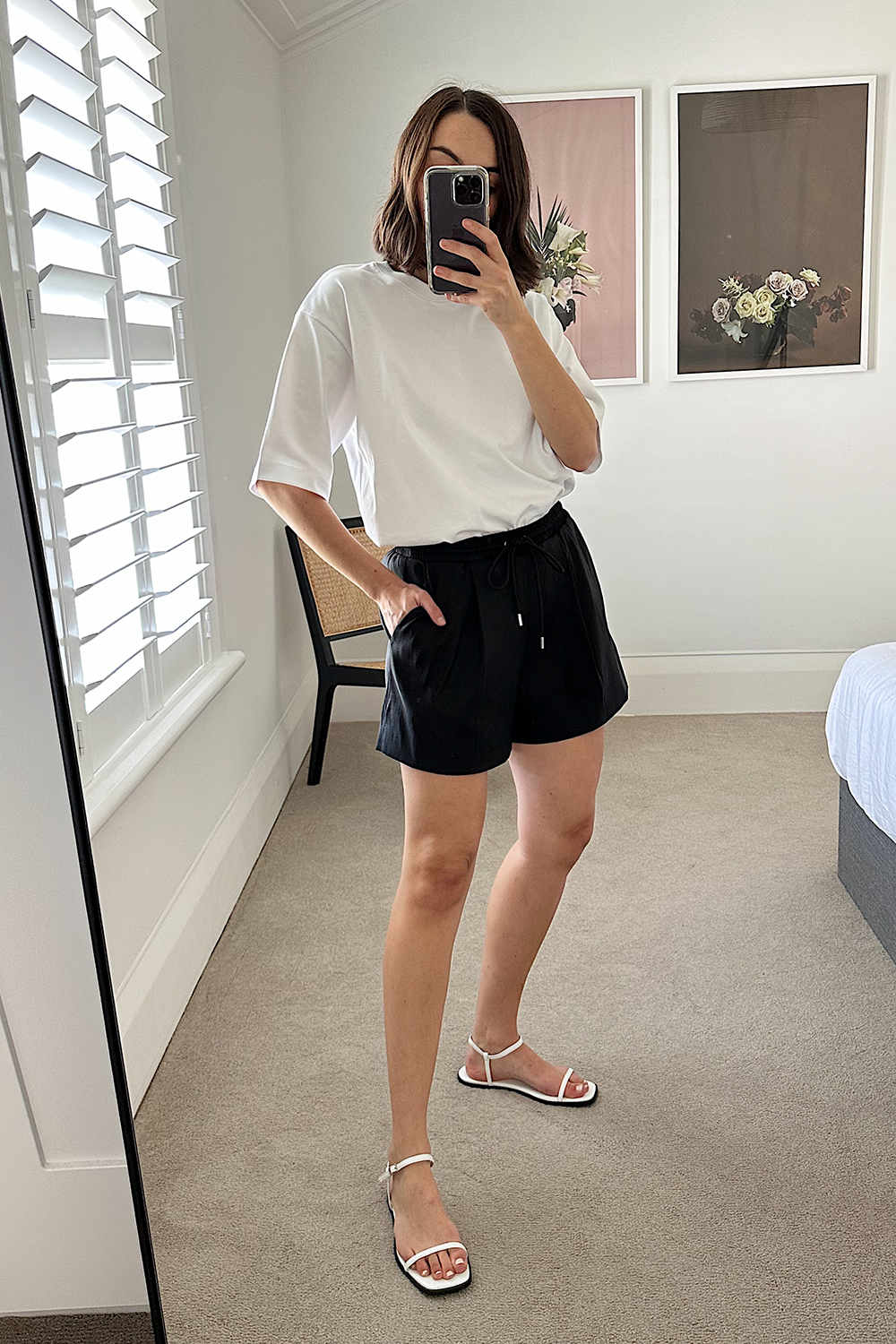 Taffeta Drawstring Shorts