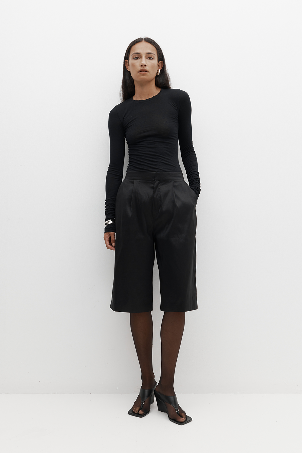 Merino Ruched LS Tee