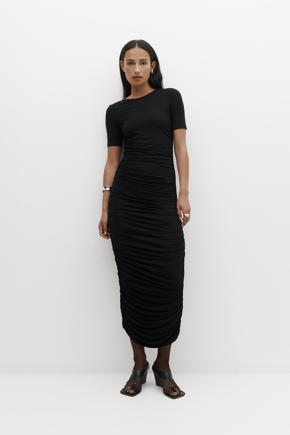 Ruched Midi Dress