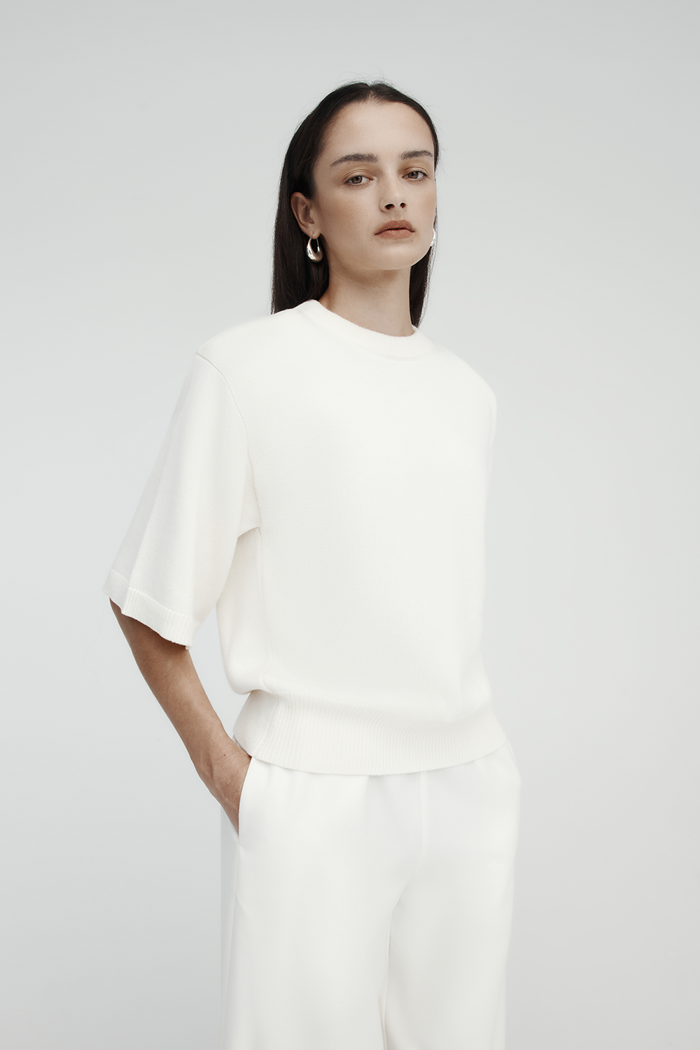 Short Sleeve Shoulder Knit