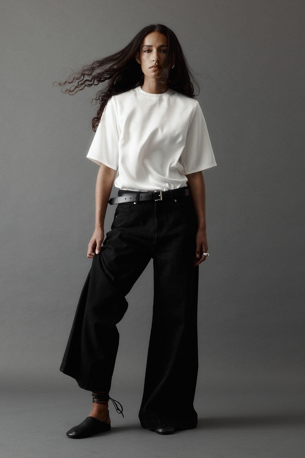 Satin Shoulder Top