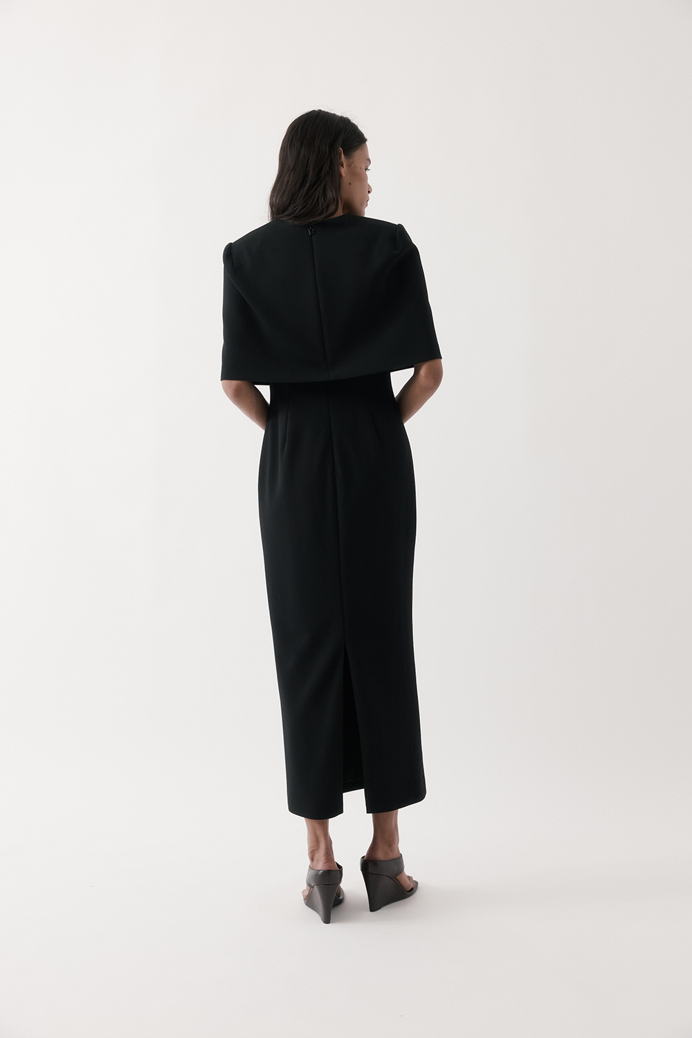 Column Cape Dress