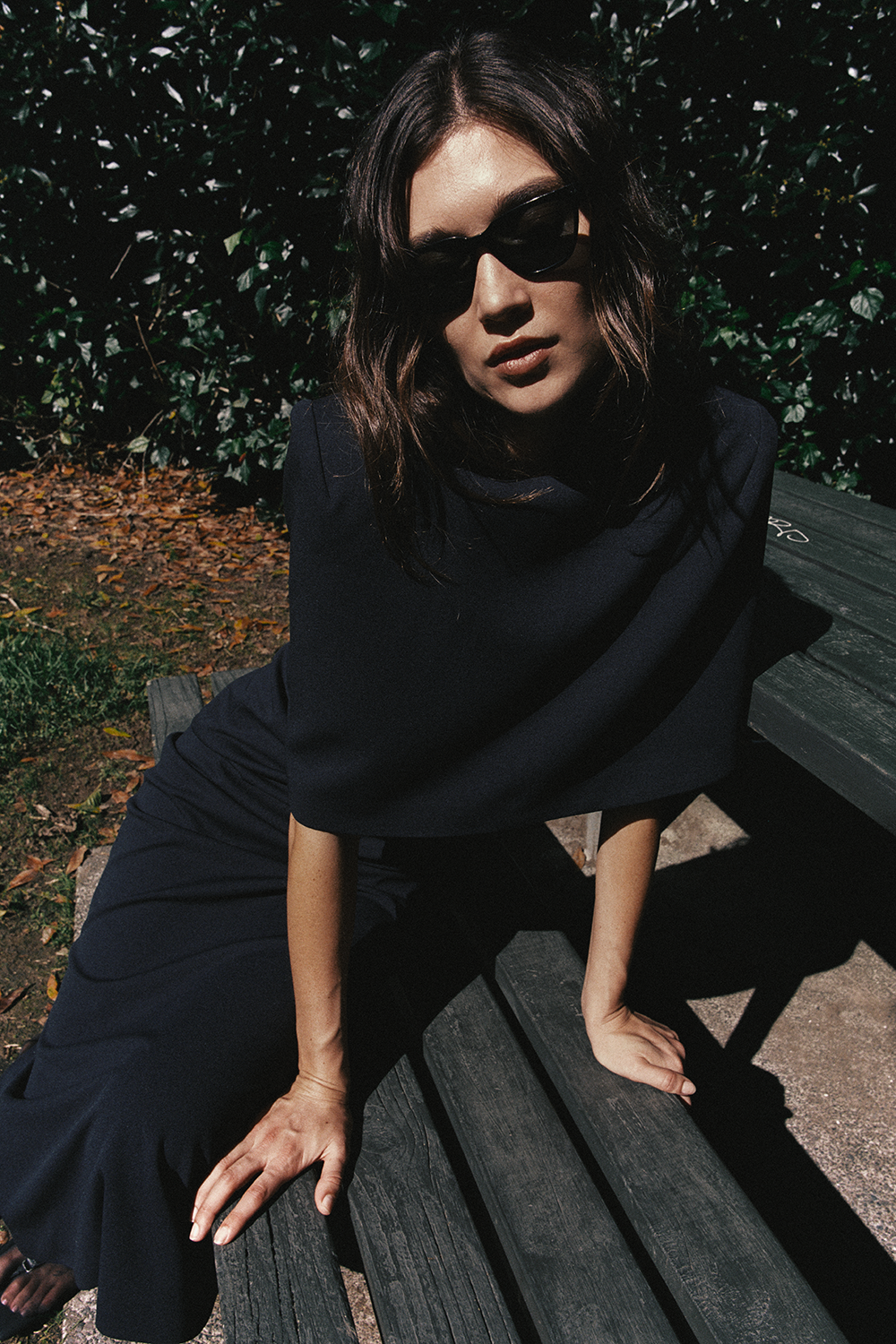 Column Cape Dress