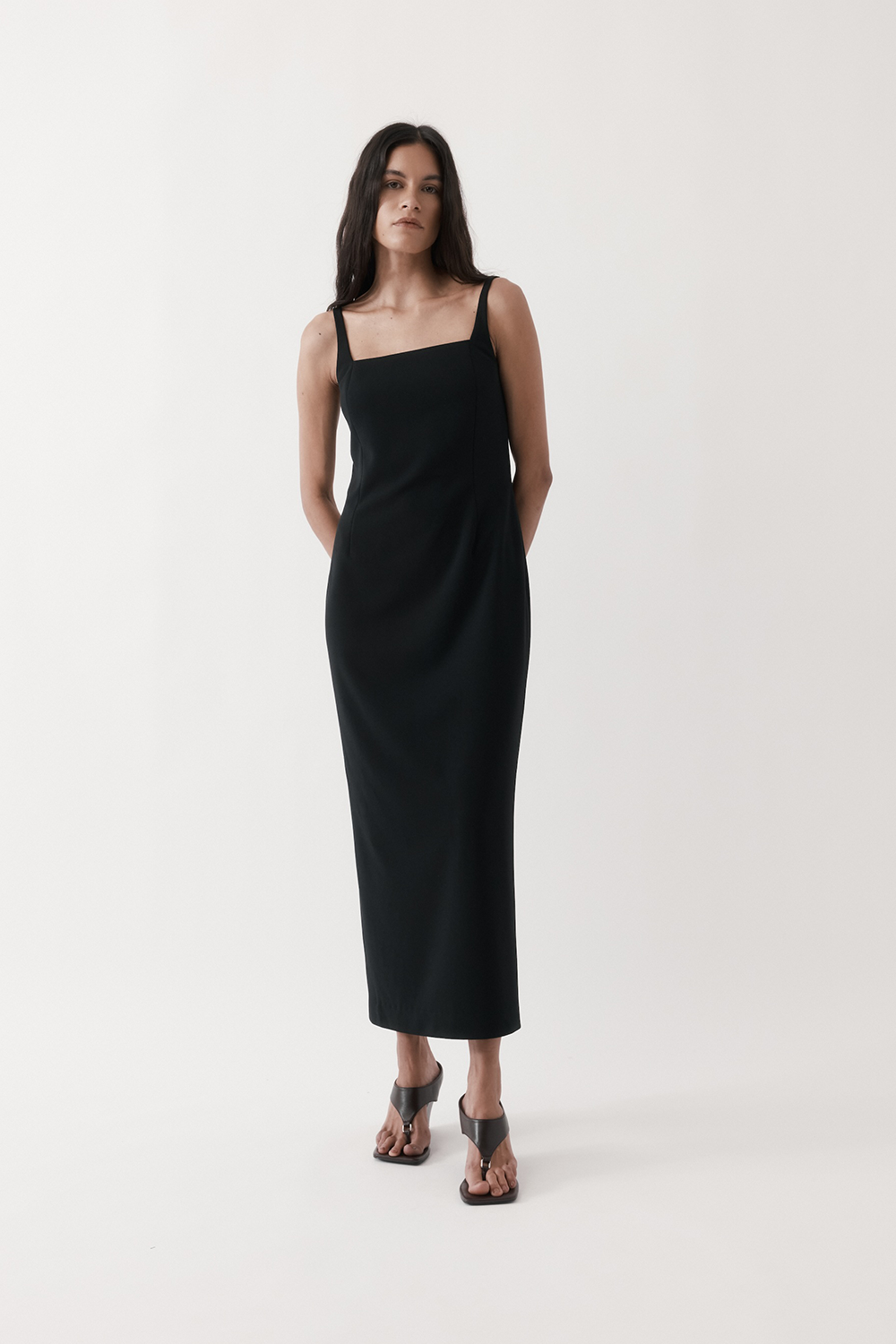 Column Cape Dress