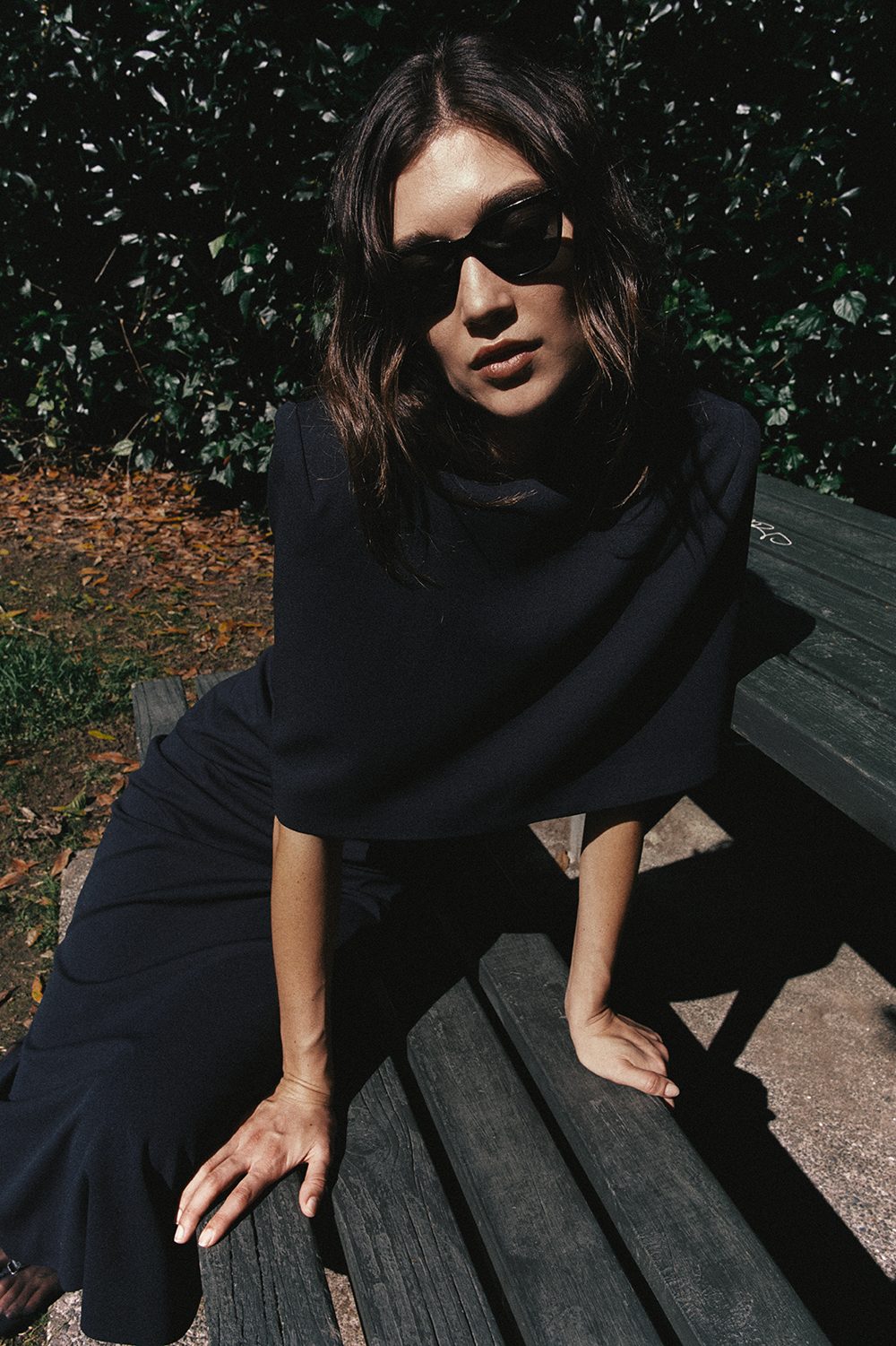Column Cape Dress