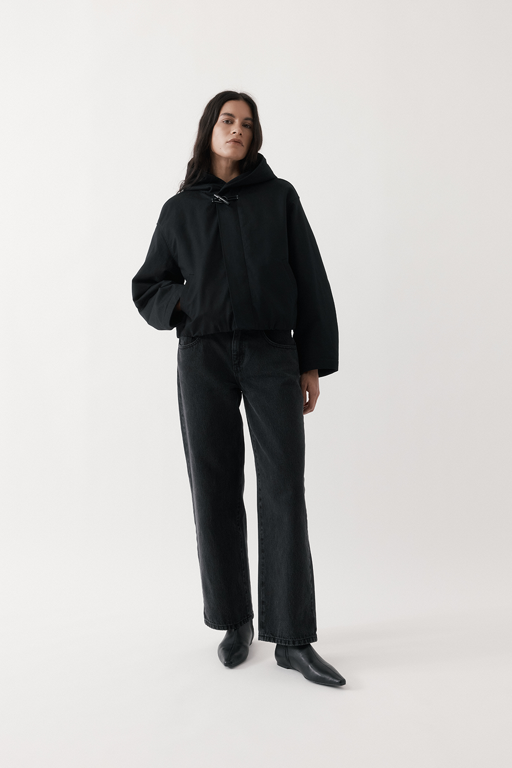 Cropped Cotton-Drill Jacket