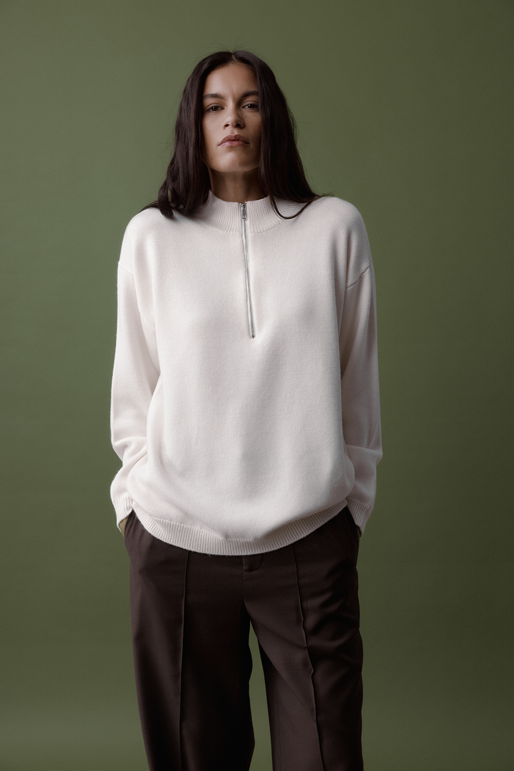 Half-Zip Knit Sweater
