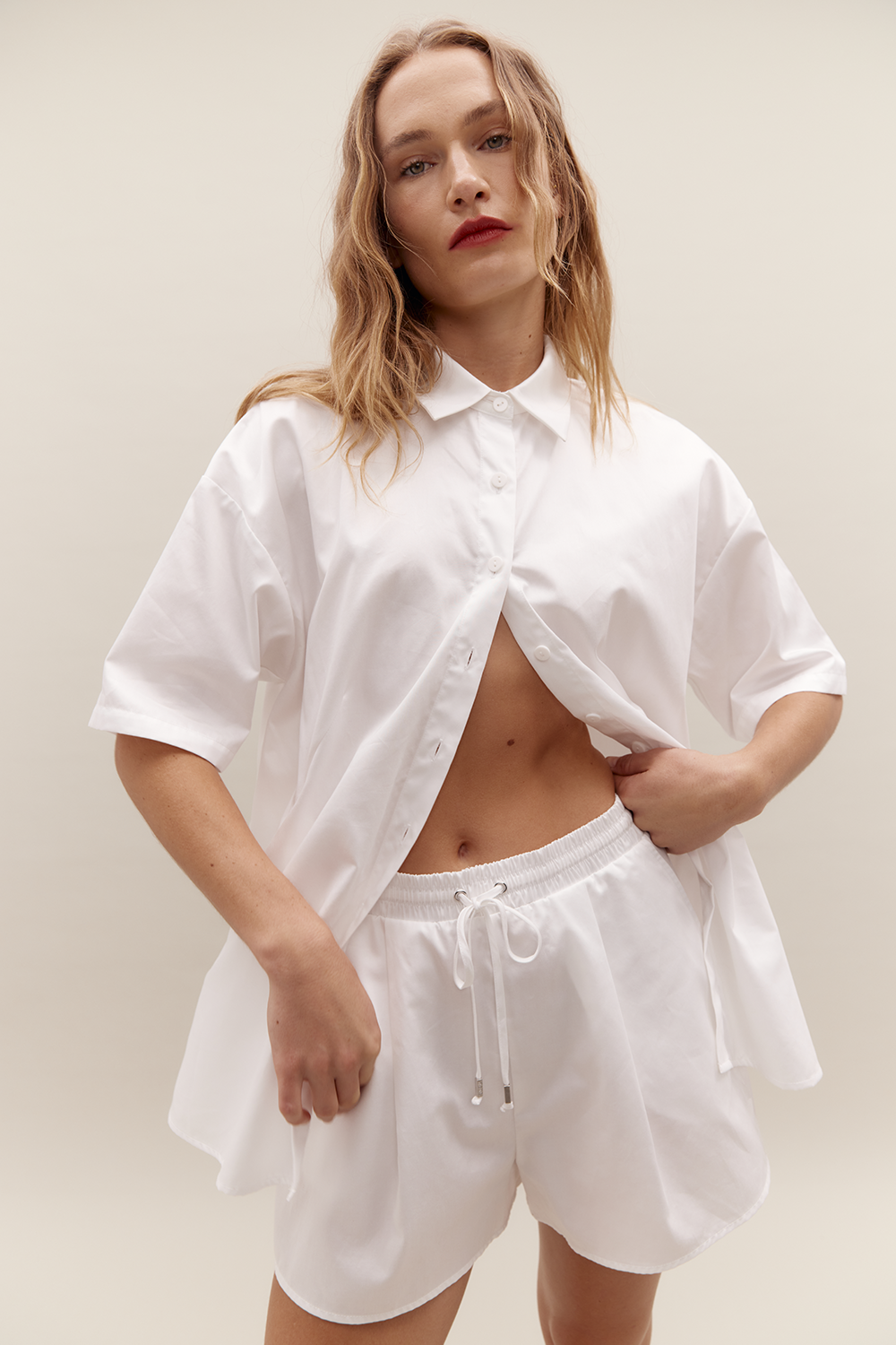 Cotton Drawstring Shorts