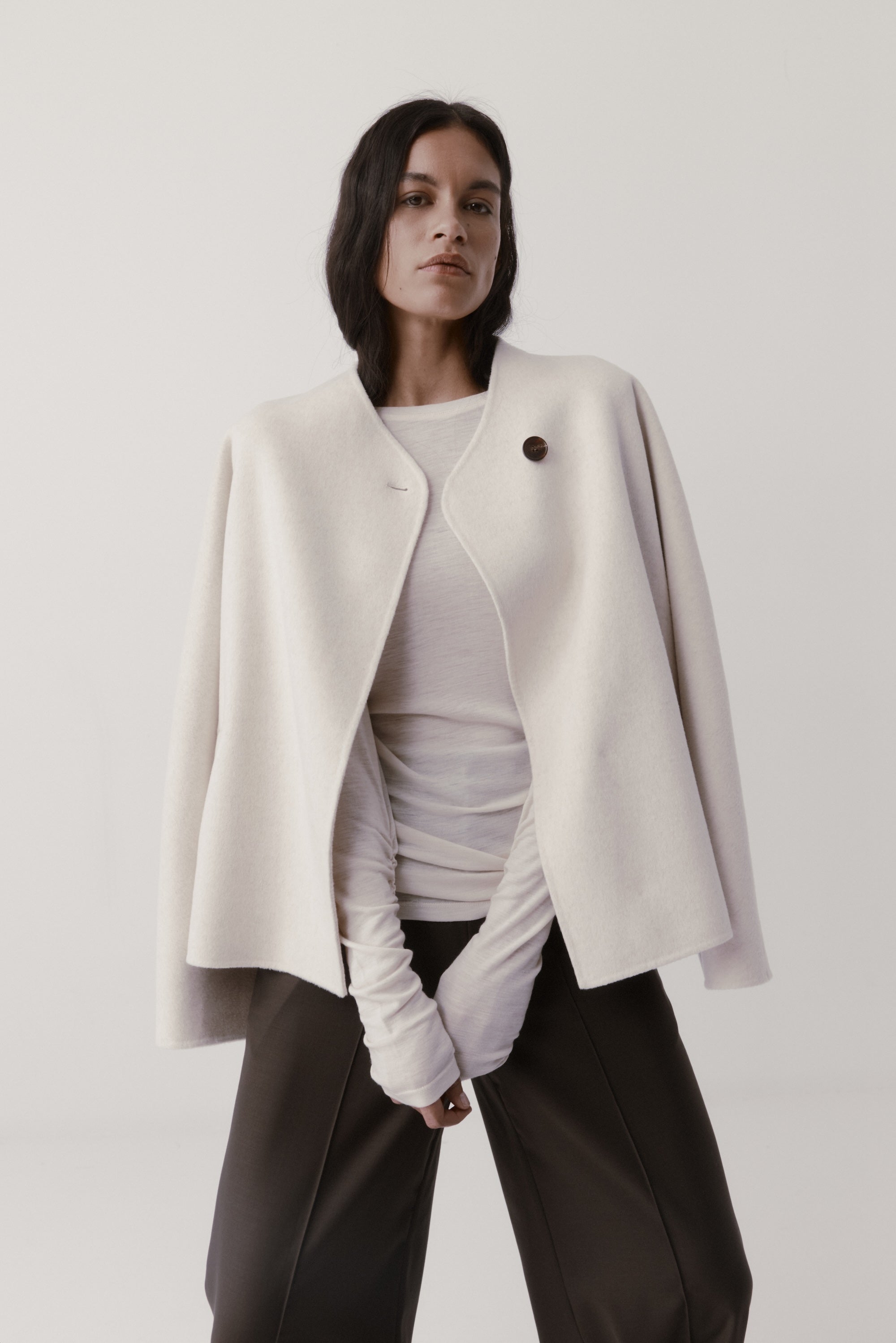 Ruched Long Sleeve Merino
