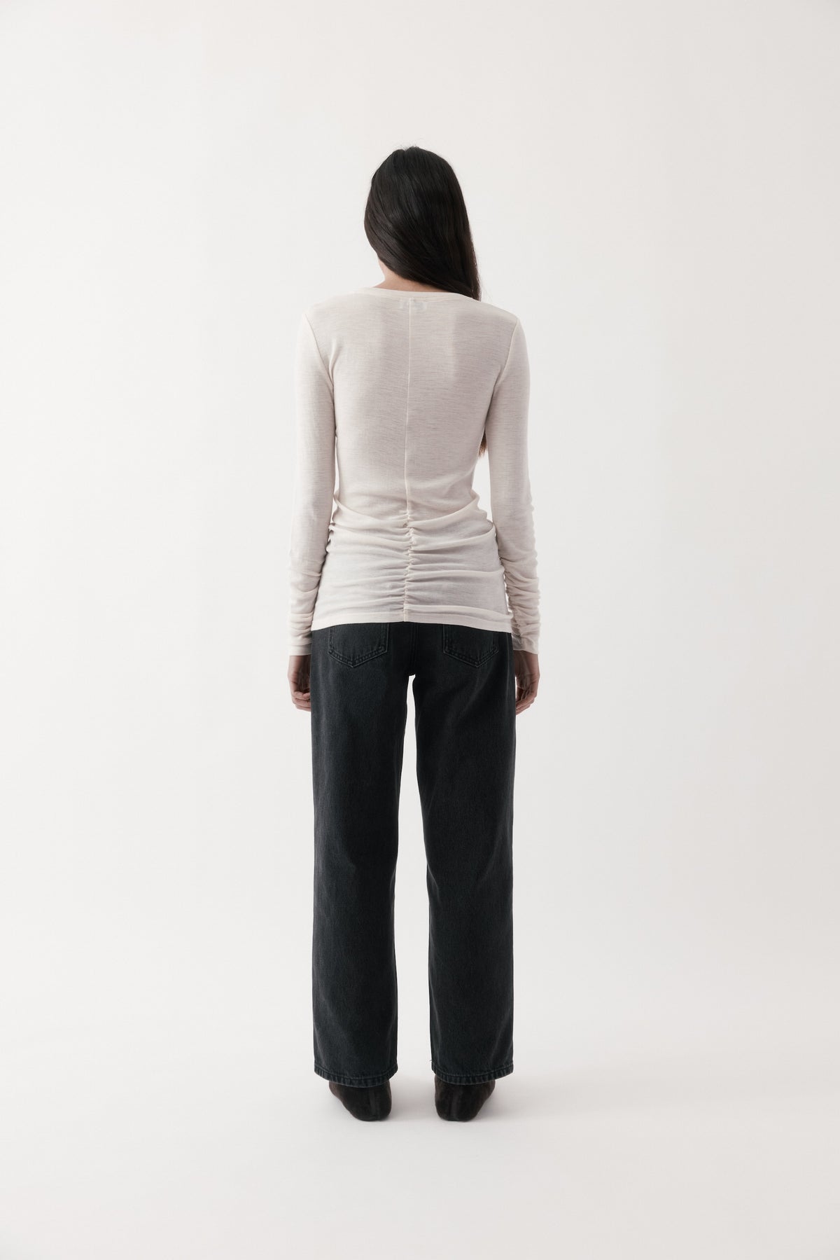 Ruched Long Sleeve Merino