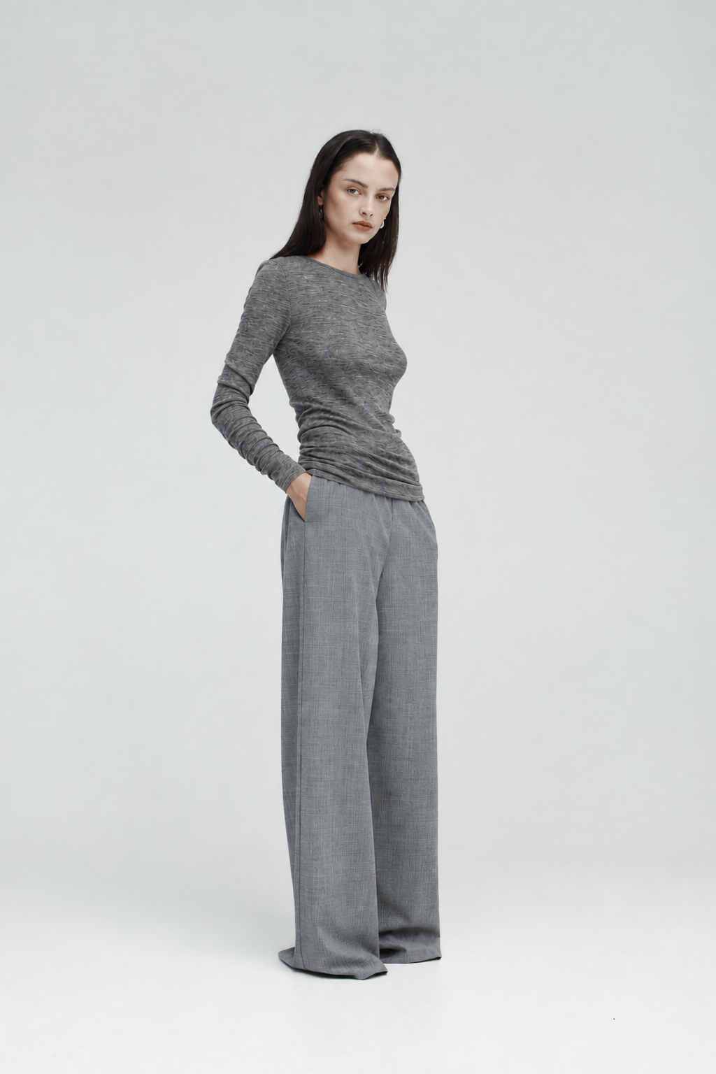 Ruched Long Sleeve Merino