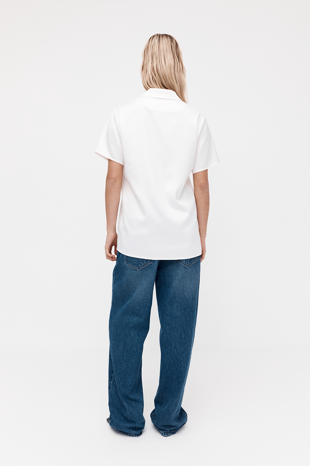 Short Sleeve Satin Shirt