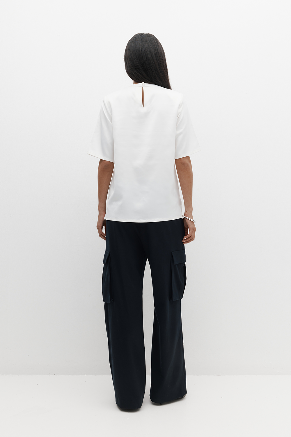 Satin Shoulder Top