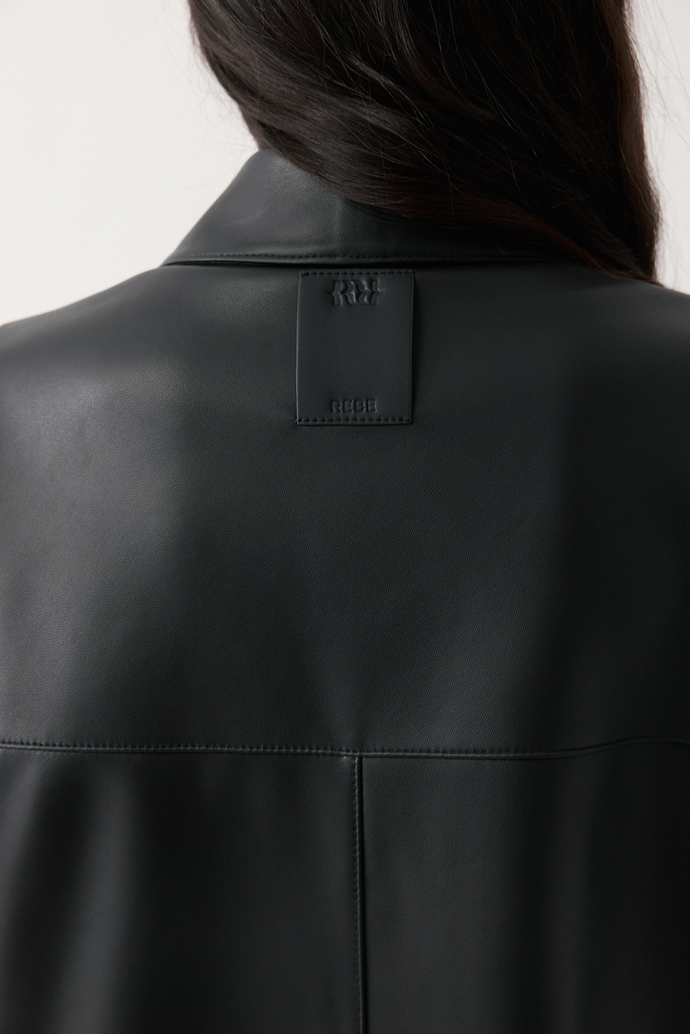 Shearling-Collar Leather Jacket