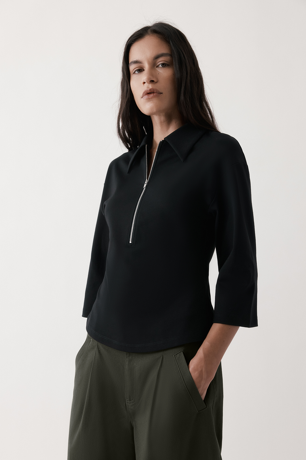 Zip-Front Polo