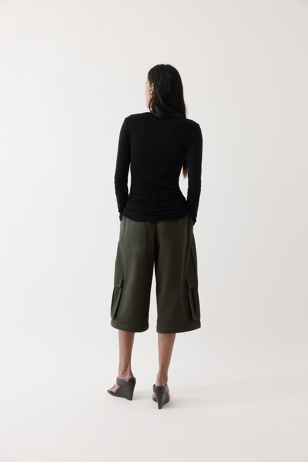 Ruched Long Sleeve Merino