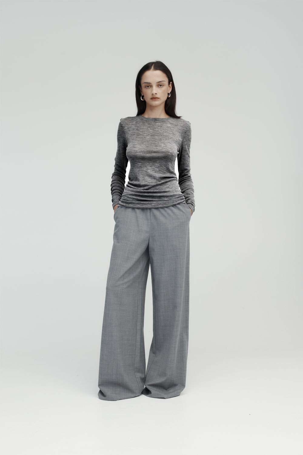 Ruched Long Sleeve Merino